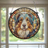 Australian Shepherd Stained Glass Effect Suncatcher